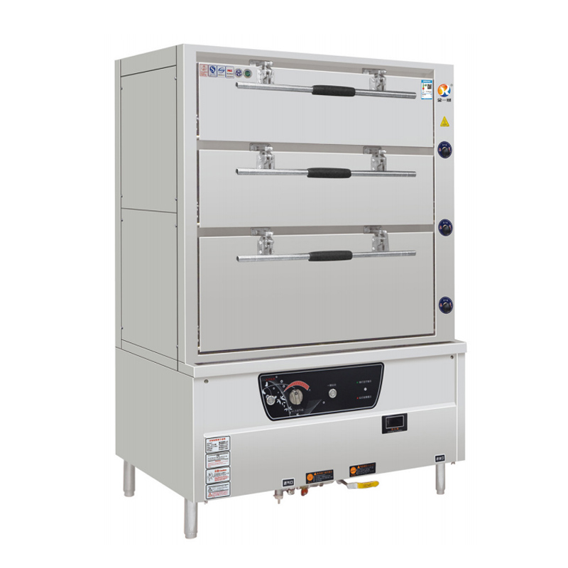 Three-Door Forced-Draft Dual-System Seafood Steamer (One In Use, One Standby)