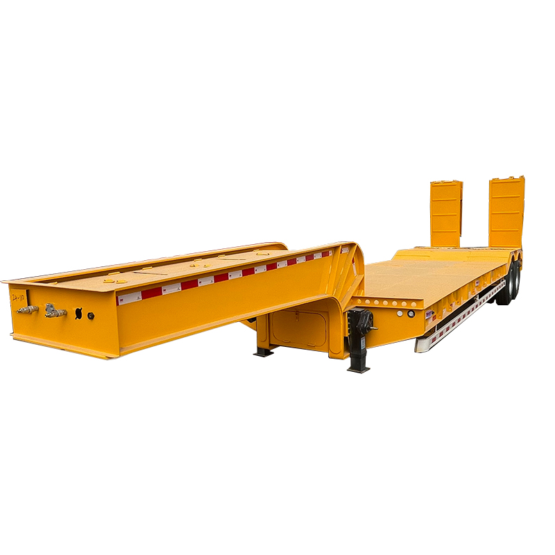 Low flatbed semi-trailer