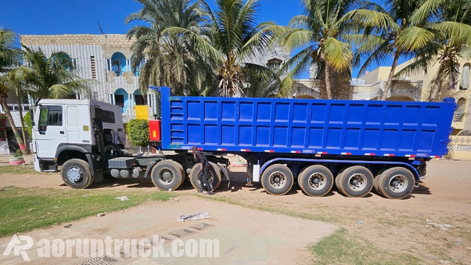 Orrun 4-axle dump semi-trailer delivered to Gambia and customer feedback.