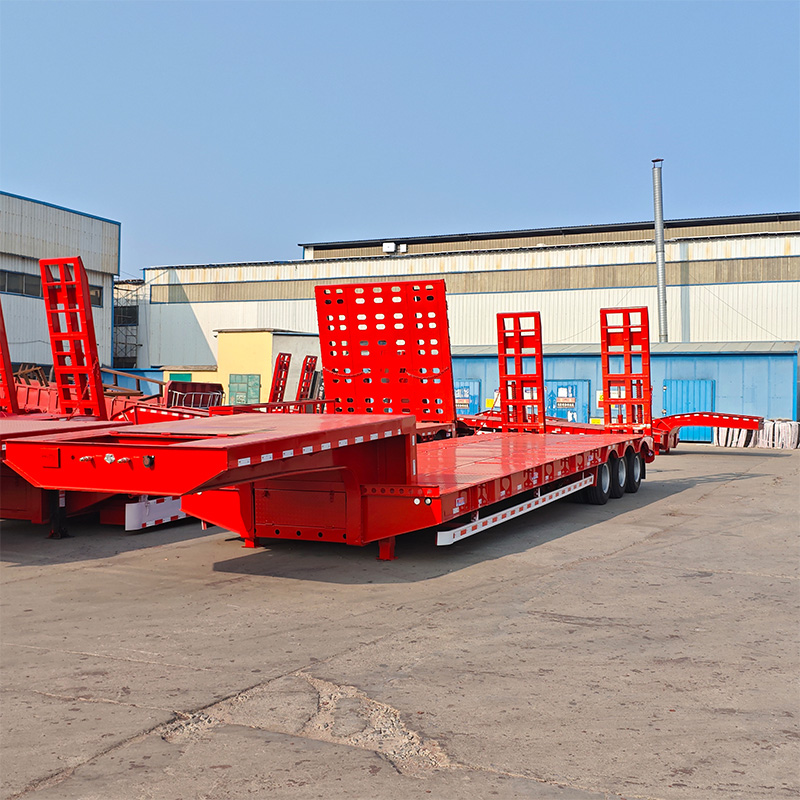 3 Axle 60 Ton Lowbed Semi Trailer