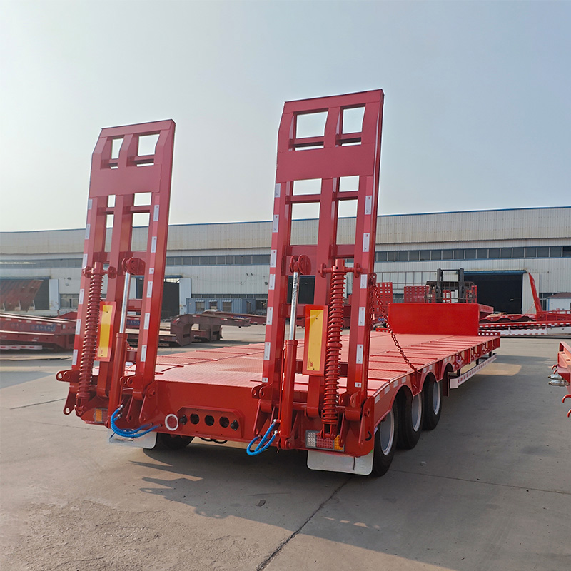 3 Axle 60 Ton Lowbed Semi Trailer