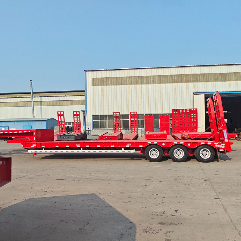 3 Axle 60 Ton Lowbed Semi Trailer