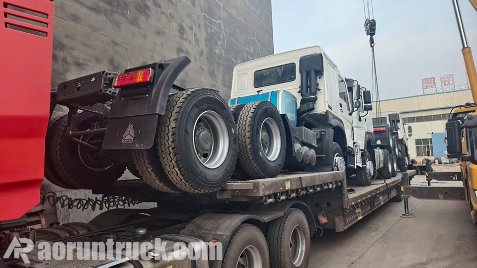 2 Units HOWO 430HP Weichai Engine Tractor Trucks with Dual Fuel Tanks Exported to Jamaica