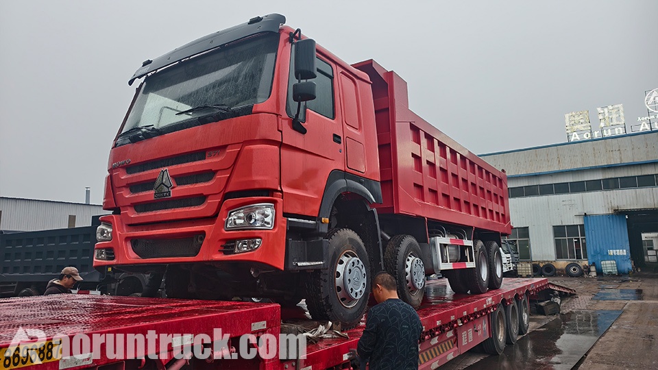 Used HOWO 8x4 Dump Truck 371HP Export to Angola
