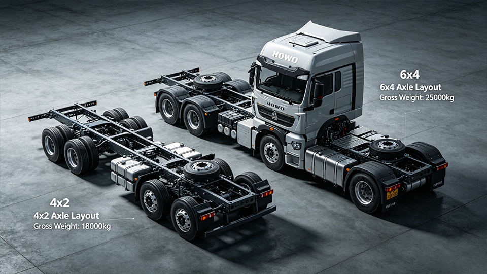 6x4 vs. 4x2 Tractor Truck Axle Configurations: Load Distribution & Selection Guide