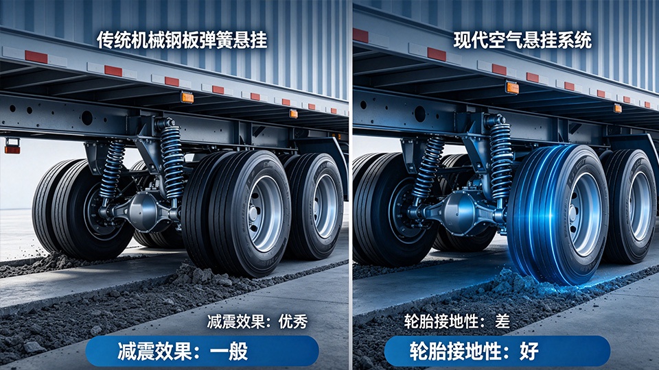 Mechanical Leaf-Spring vs. Air Suspension in Semi-Trailers: Cost and Stability Analysis