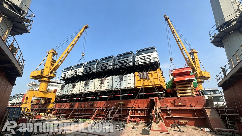 3 Units of SINOTRUK HOWO Tractor Trucks Prepared for Export to Tema, Ghana 3 Units of SINOTRUK HOWO Tractor Trucks Prepared for Export to Tema, Ghana