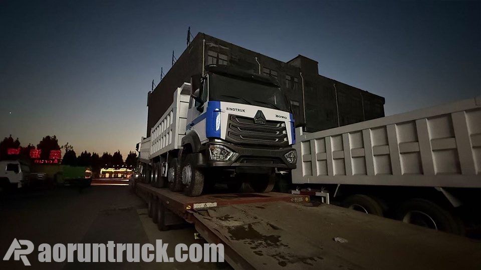 Two Sinotruk Howo-Hohan 8x4 dump trucks shipped to Madagascar. Two Sinotruk Howo-Hohan 8x4 dump trucks shipped to Madagascar.