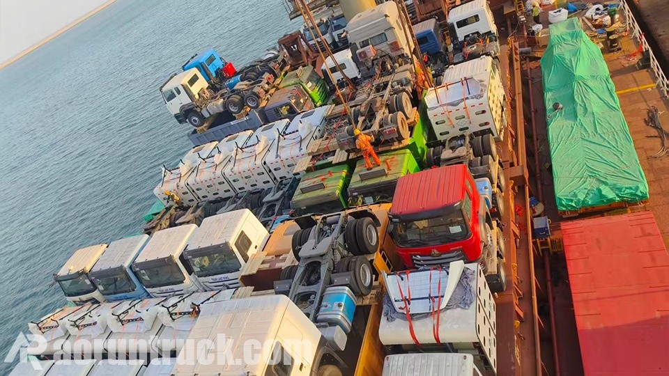 a whole ship-load of trucks for sierra leone a whole ship-load of trucks for sierra leone