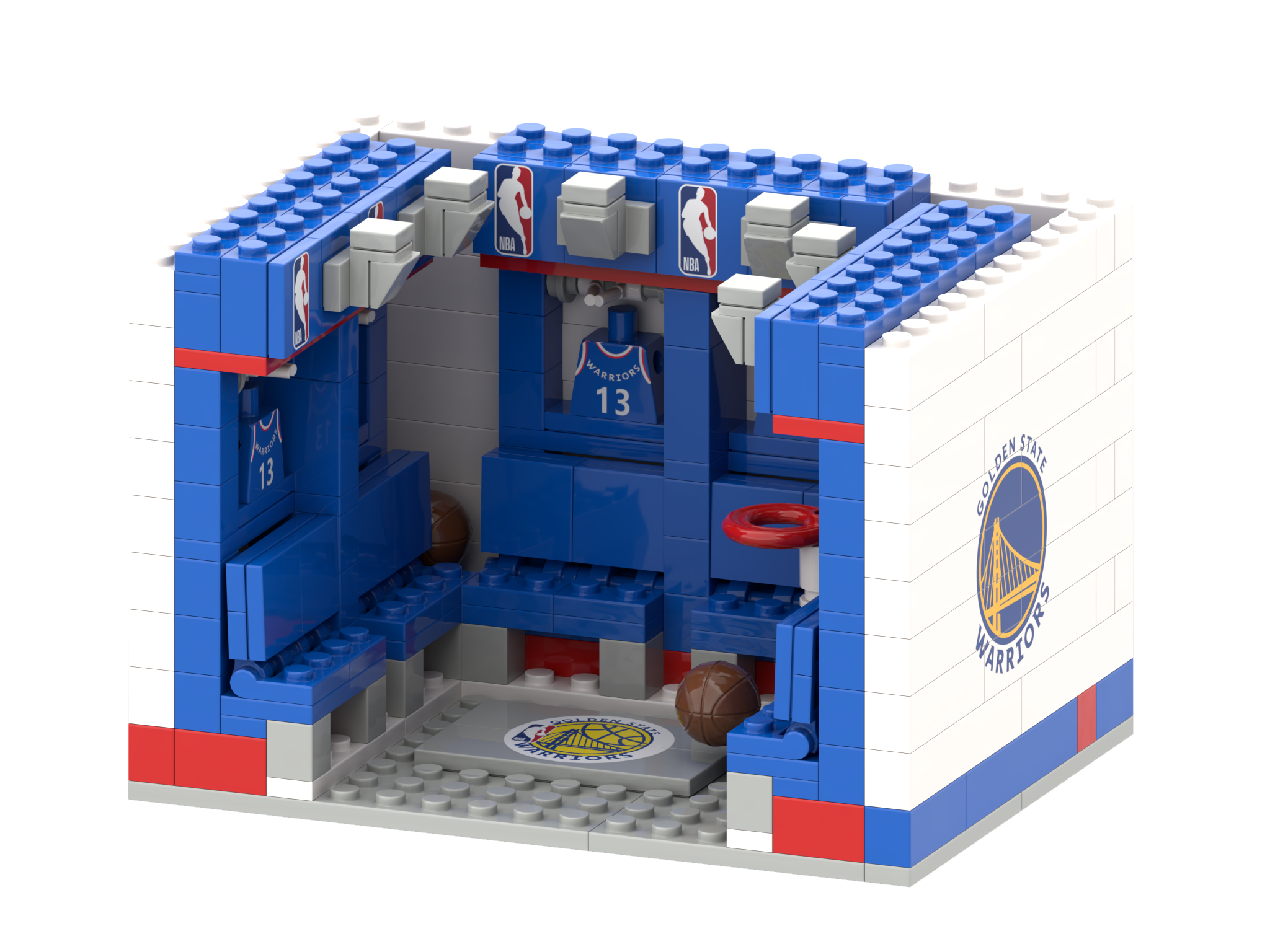 Yili customized athlete locker room architectural feature model assembly DIY locker room brick athlete building block set