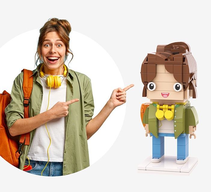 Drop the delivery custom photo building block brick mini character building block 3d model toy as a creative gift building block set