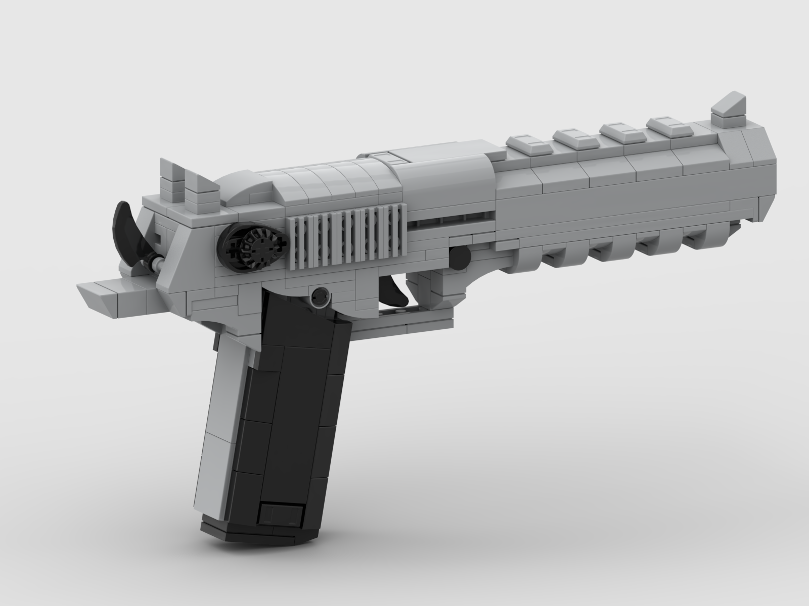 Custom PUBG CSGO Game Mini DIY Puzzle Simulation Construction Model Plastic Gun with a Bracket Toy Mini Building Blocks for Kids