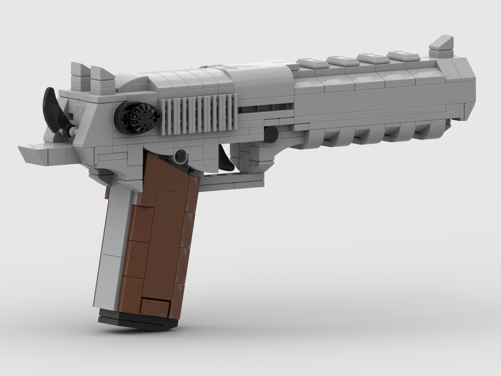Custom PUBG CSGO Game Mini DIY Puzzle Simulation Construction Model Plastic Gun with a Bracket Toy Mini Building Blocks for Kids