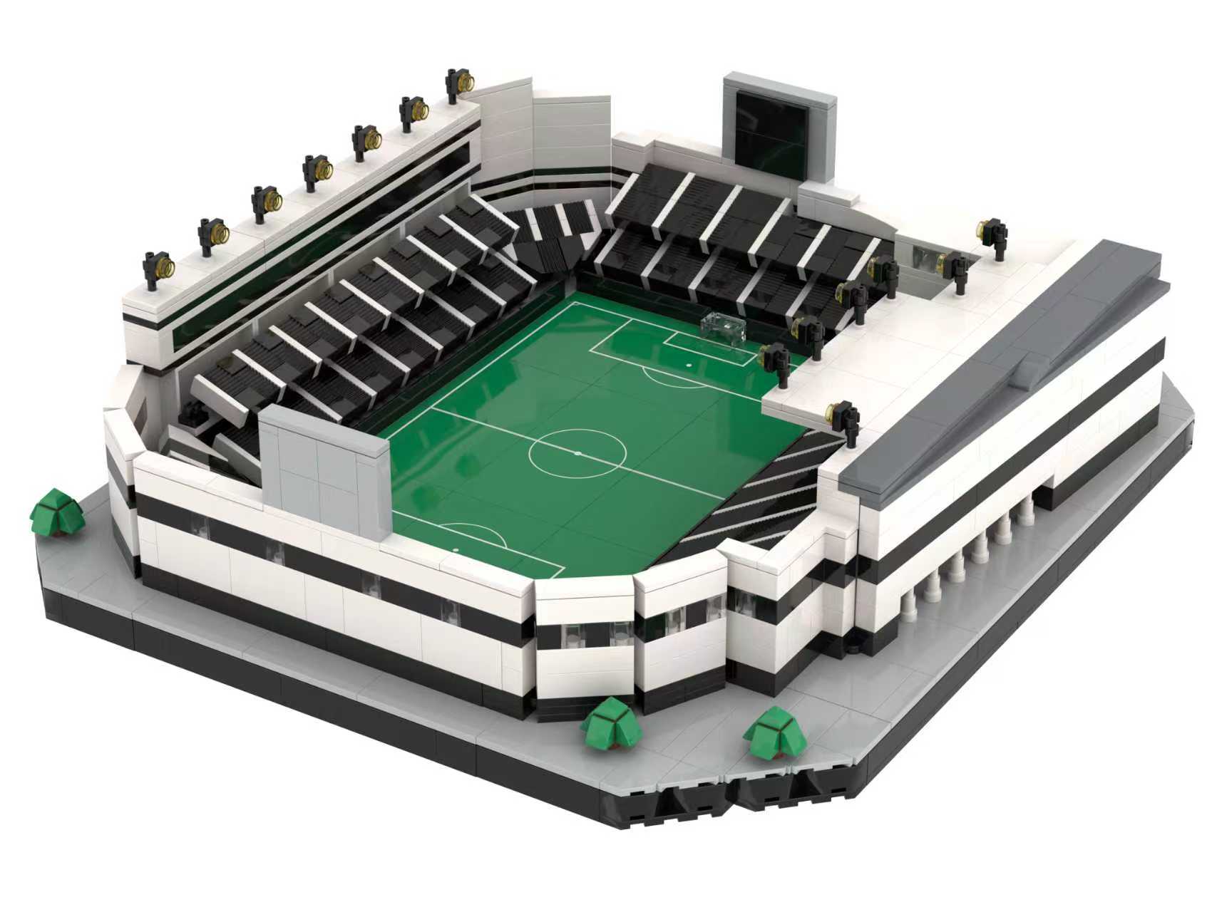 Customized Compatible the 3D-level Ultra-fine Model of the Gymnasium Is Equipped with Textured Building Blocks Football Field