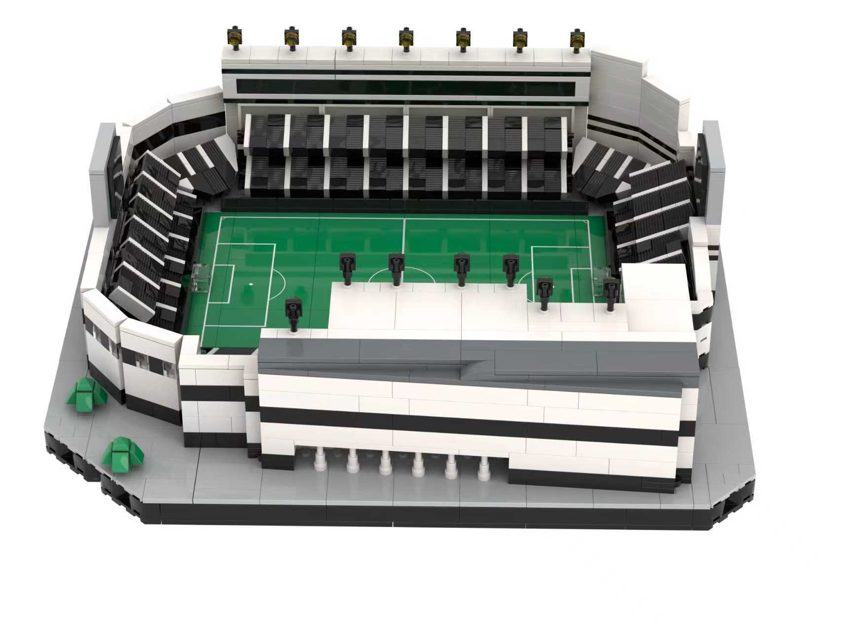 Customized Compatible the 3D-level Ultra-fine Model of the Gymnasium Is Equipped with Textured Building Blocks Football Field