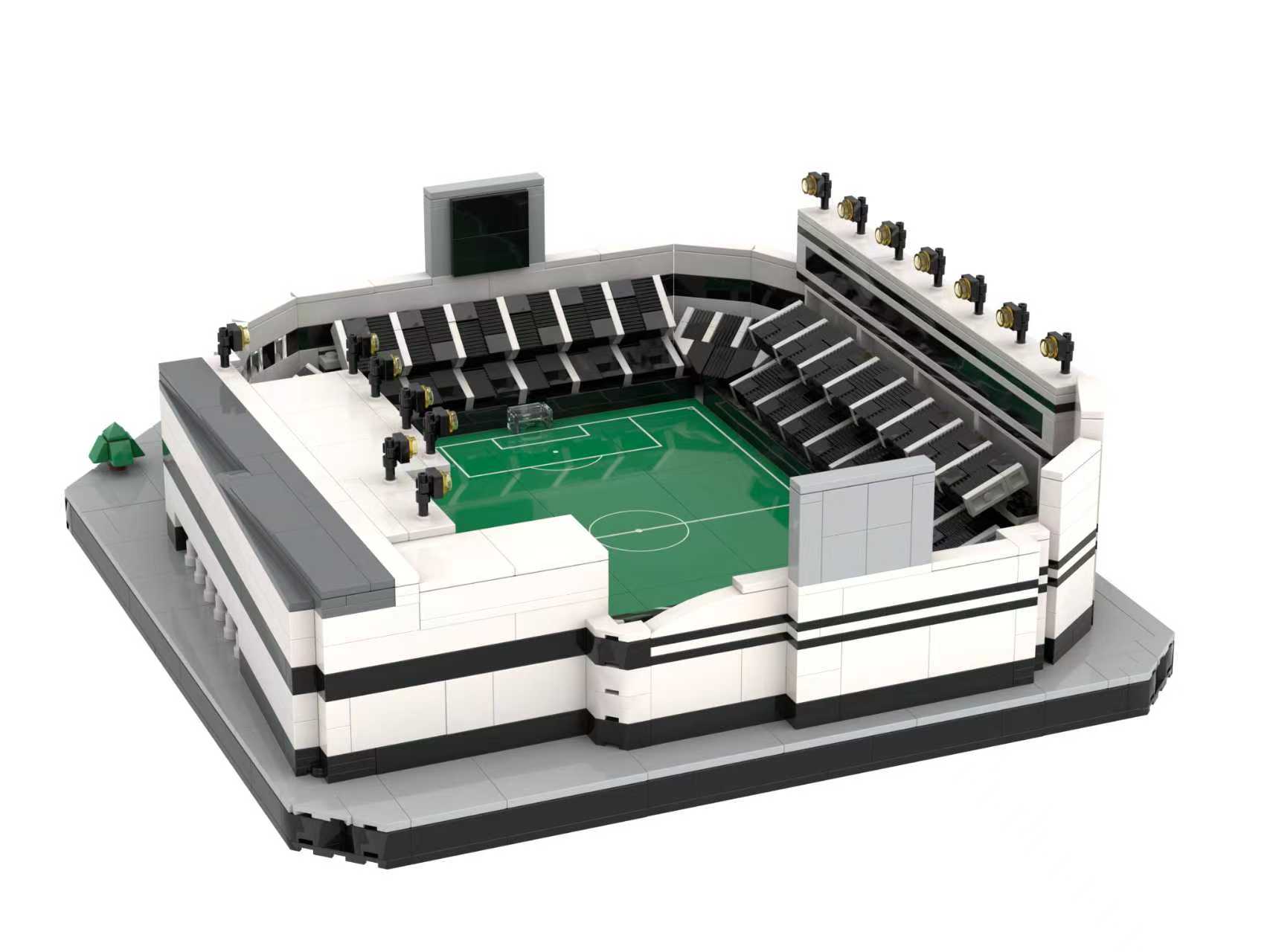Customized Compatible the 3D-level Ultra-fine Model of the Gymnasium Is Equipped with Textured Building Blocks Football Field