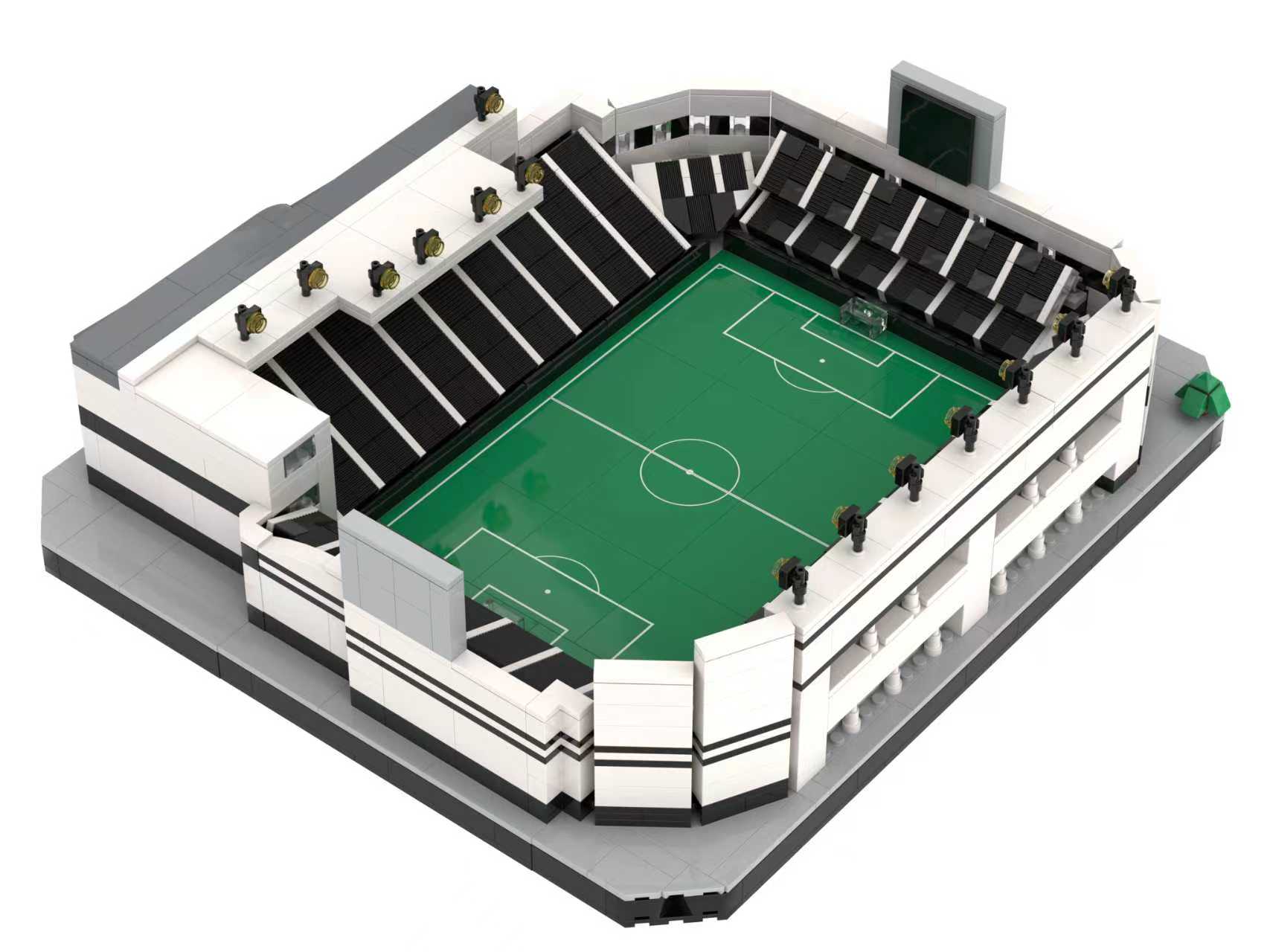 Customized Compatible the 3D-level Ultra-fine Model of the Gymnasium Is Equipped with Textured Building Blocks Football Field