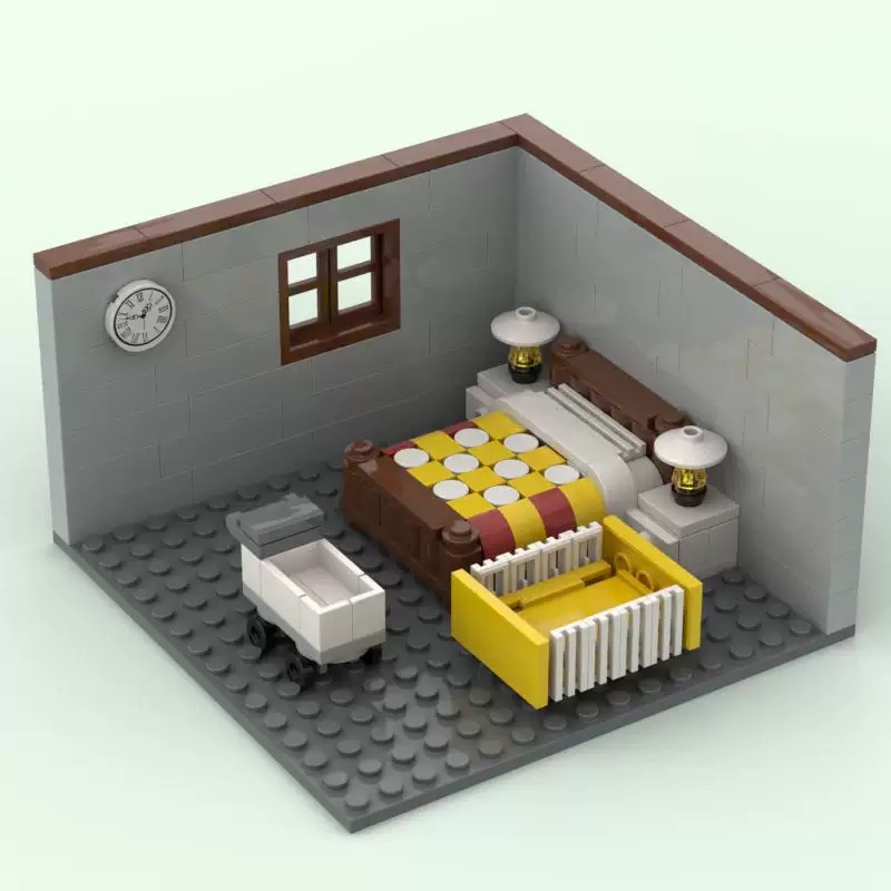 Creative Moc Street View Corner Room Bar Kitchen Gym Scene Diy Assembling Holiday Gift Ornaments Building Blocks