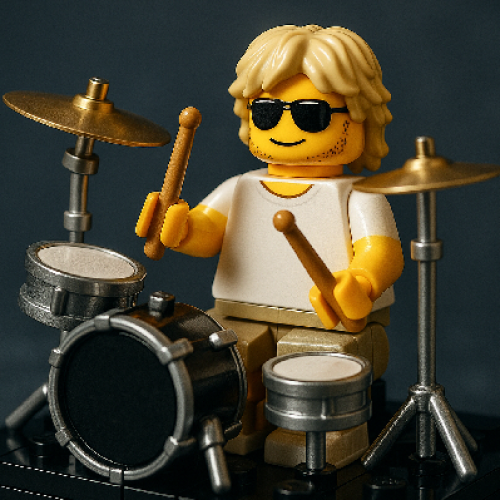 One Piece Dream Construction ABS Customized Band guitarist Minifigure Building Blocks