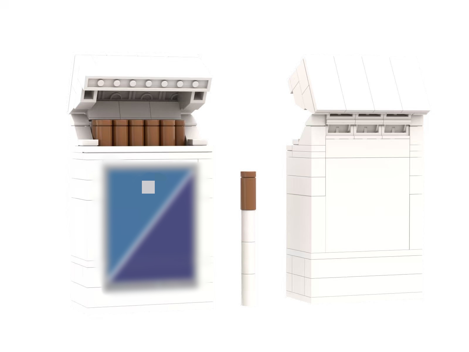 Custom DIY Building Block Cigarette Box – Unique & Stylish Desktop Storage Case
