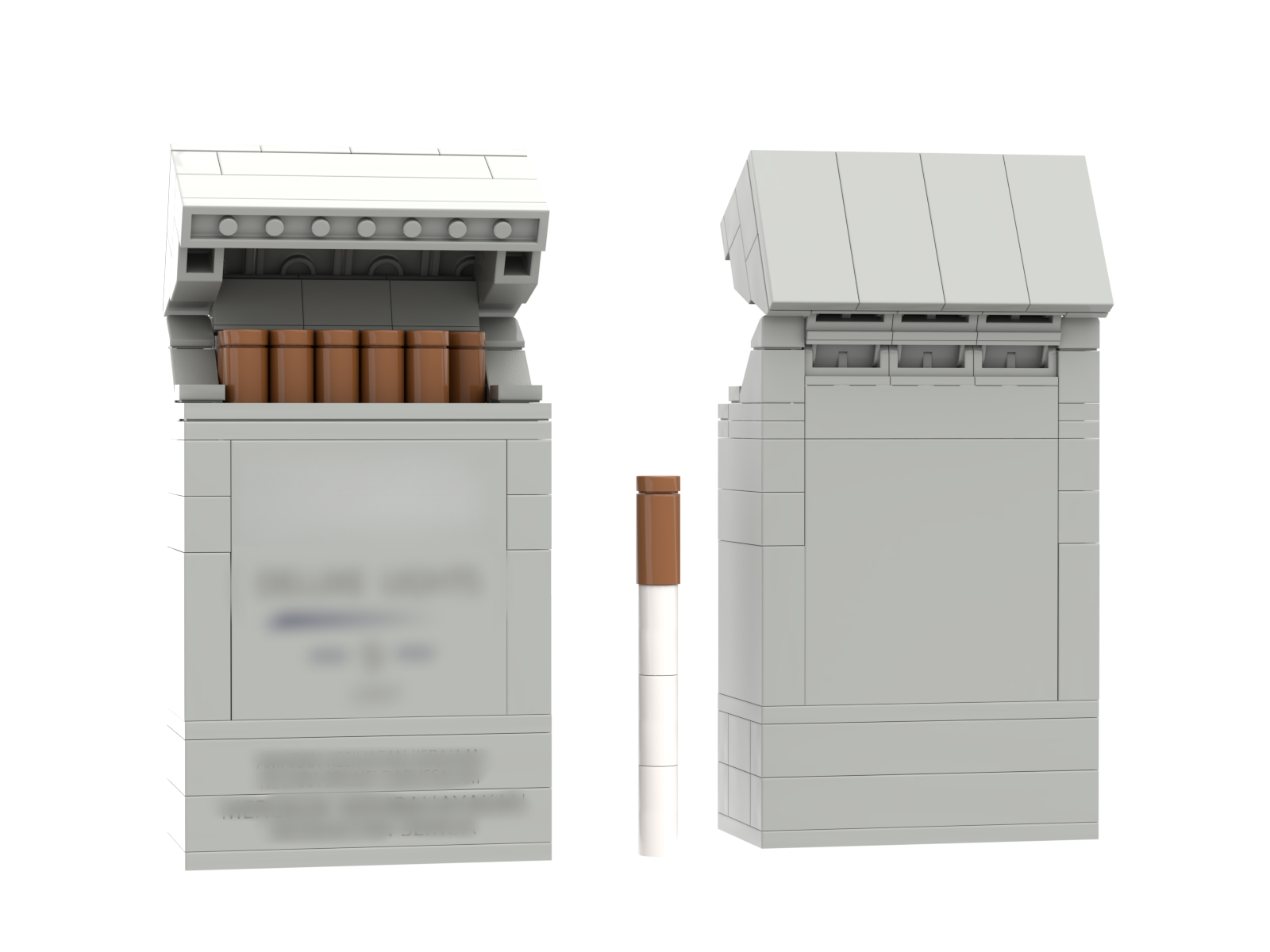 Custom DIY Building Block Cigarette Box – Unique & Stylish Desktop Storage Case