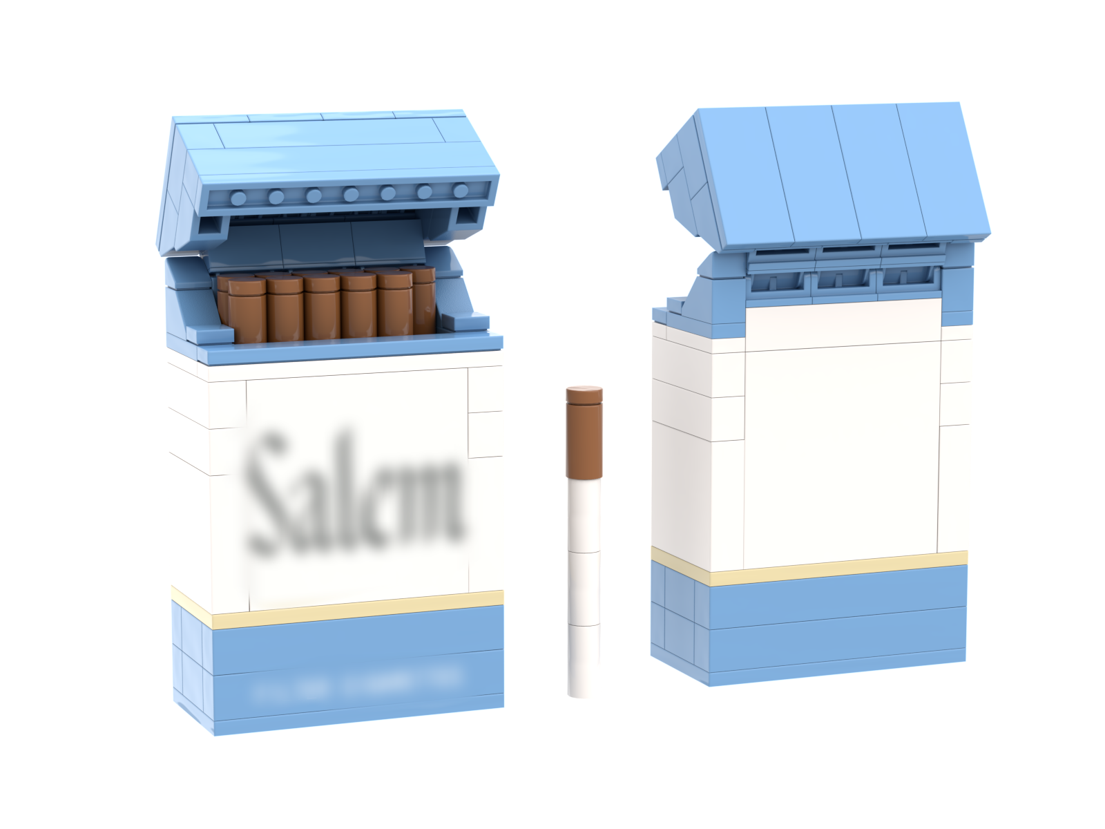 Custom DIY Building Block Cigarette Box – Unique & Stylish Desktop Storage Case