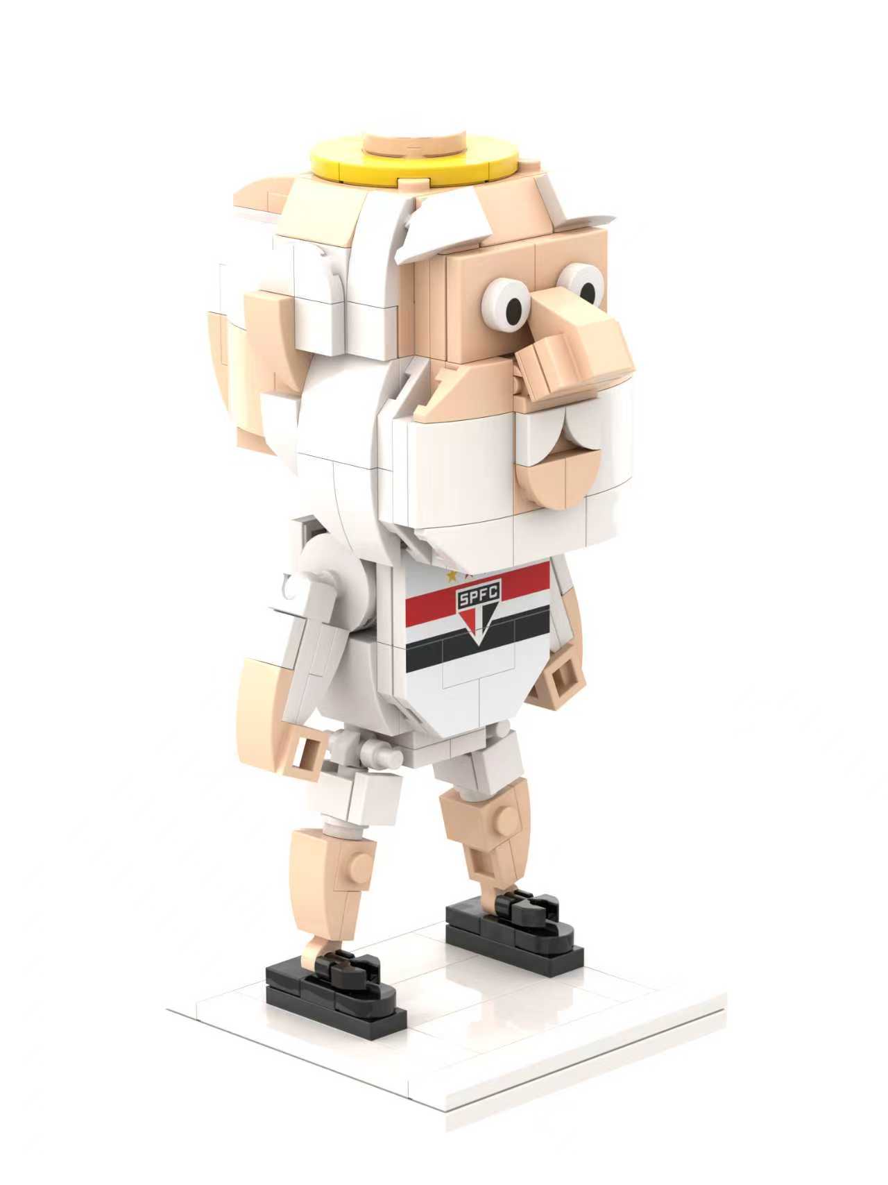 Mascote Futebol Boneco São Paulo FC Oficial Custom Building Block Figure – Licensed Football Mascot Brick Toy