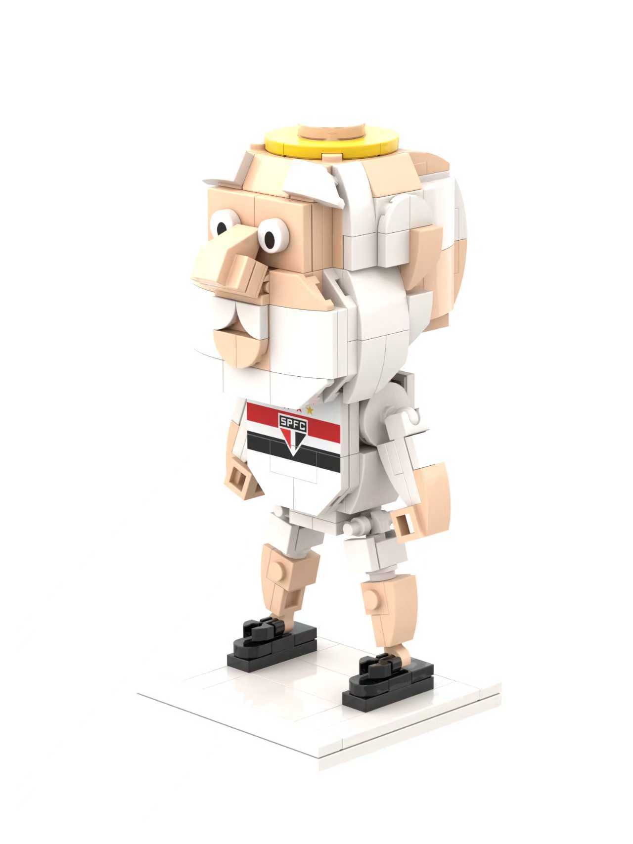 Mascote Futebol Boneco São Paulo FC Oficial Custom Building Block Figure – Licensed Football Mascot Brick Toy