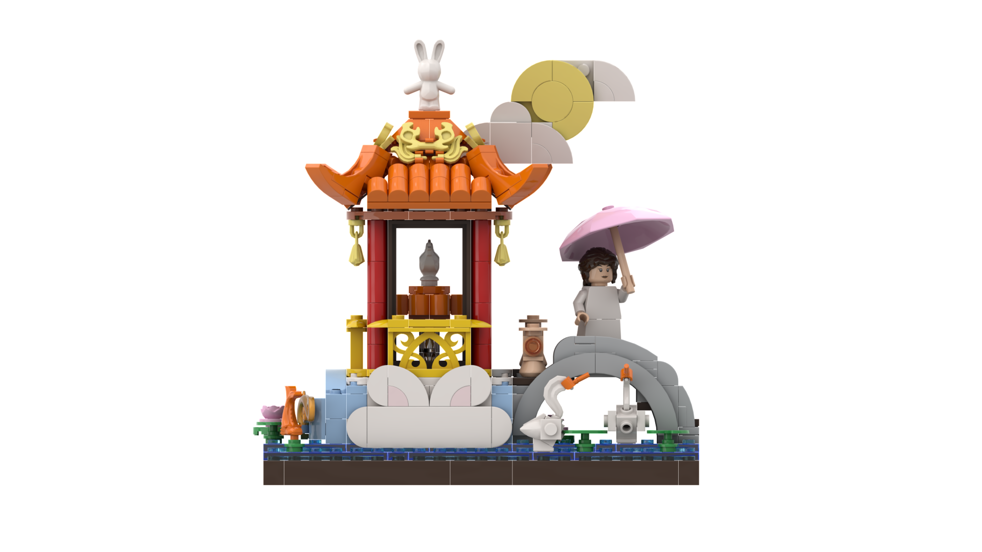 Custom Garden Pavilion Building Block Set | Scenic Landmark Souvenir & Cultural Creative Gift