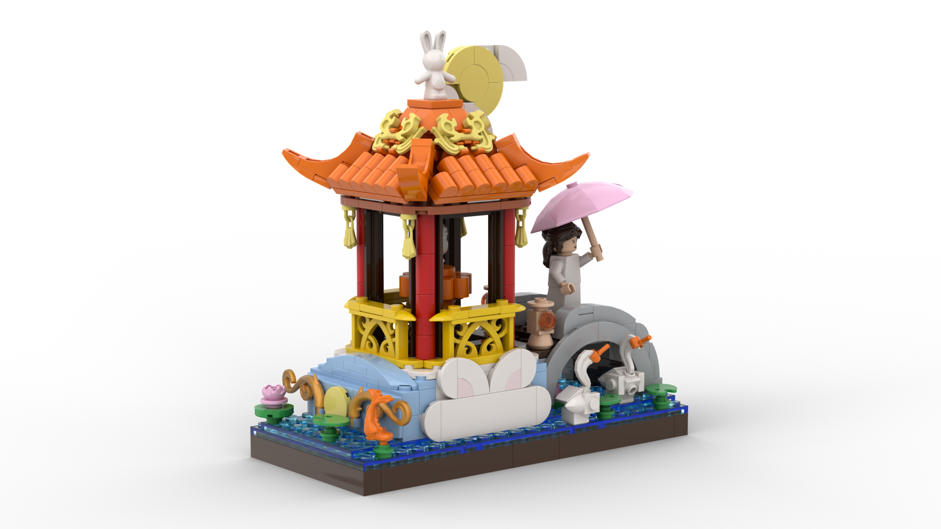Custom Garden Pavilion Building Block Set | Scenic Landmark Souvenir & Cultural Creative Gift