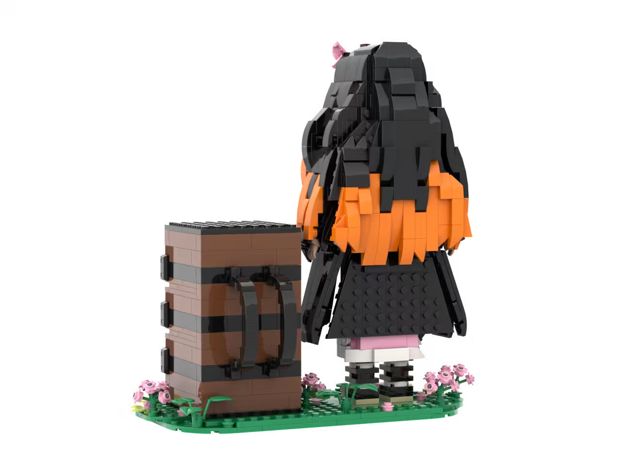 Custom Anime Character Building Block Set – Nezuko Inspired Collectible Model