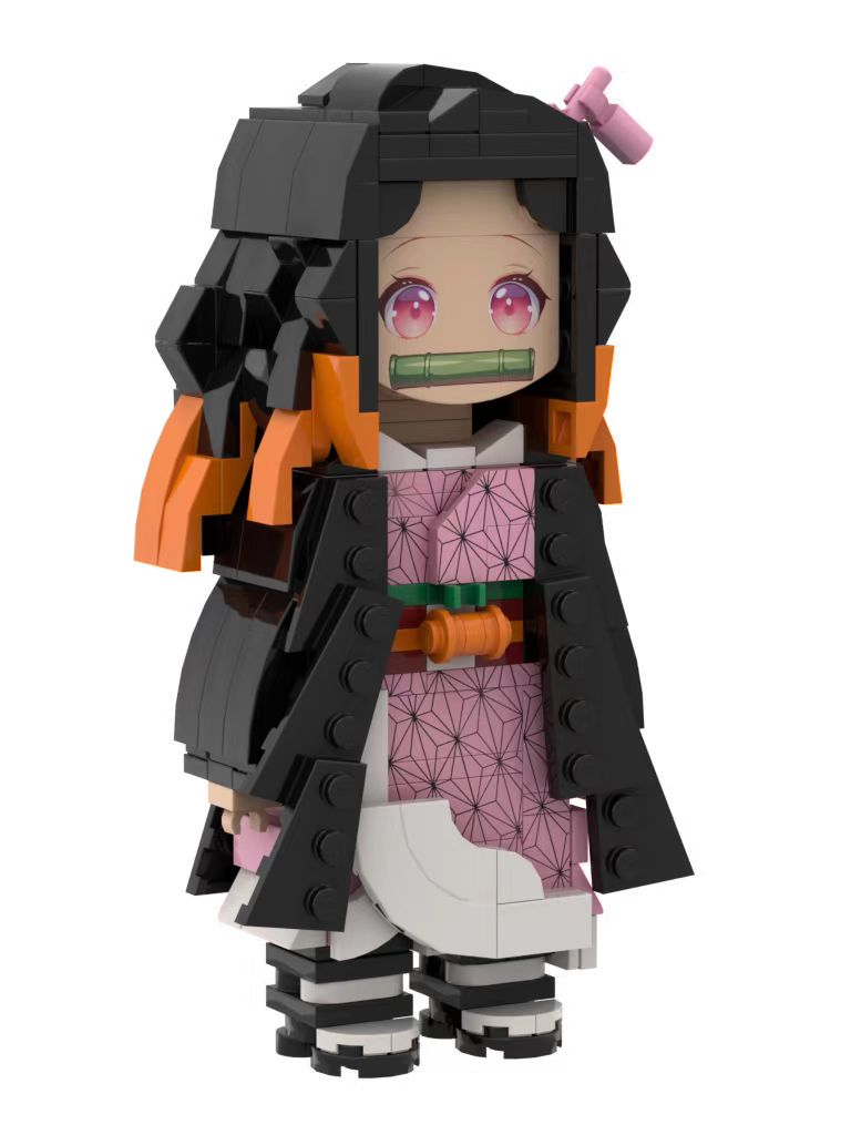 Custom Anime Character Building Block Set – Nezuko Inspired Collectible Model