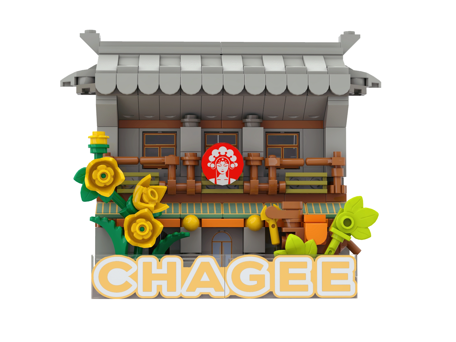Customized CHAGEE Milk Tea Shop Building Block Set – Iconic Architecture Collectible