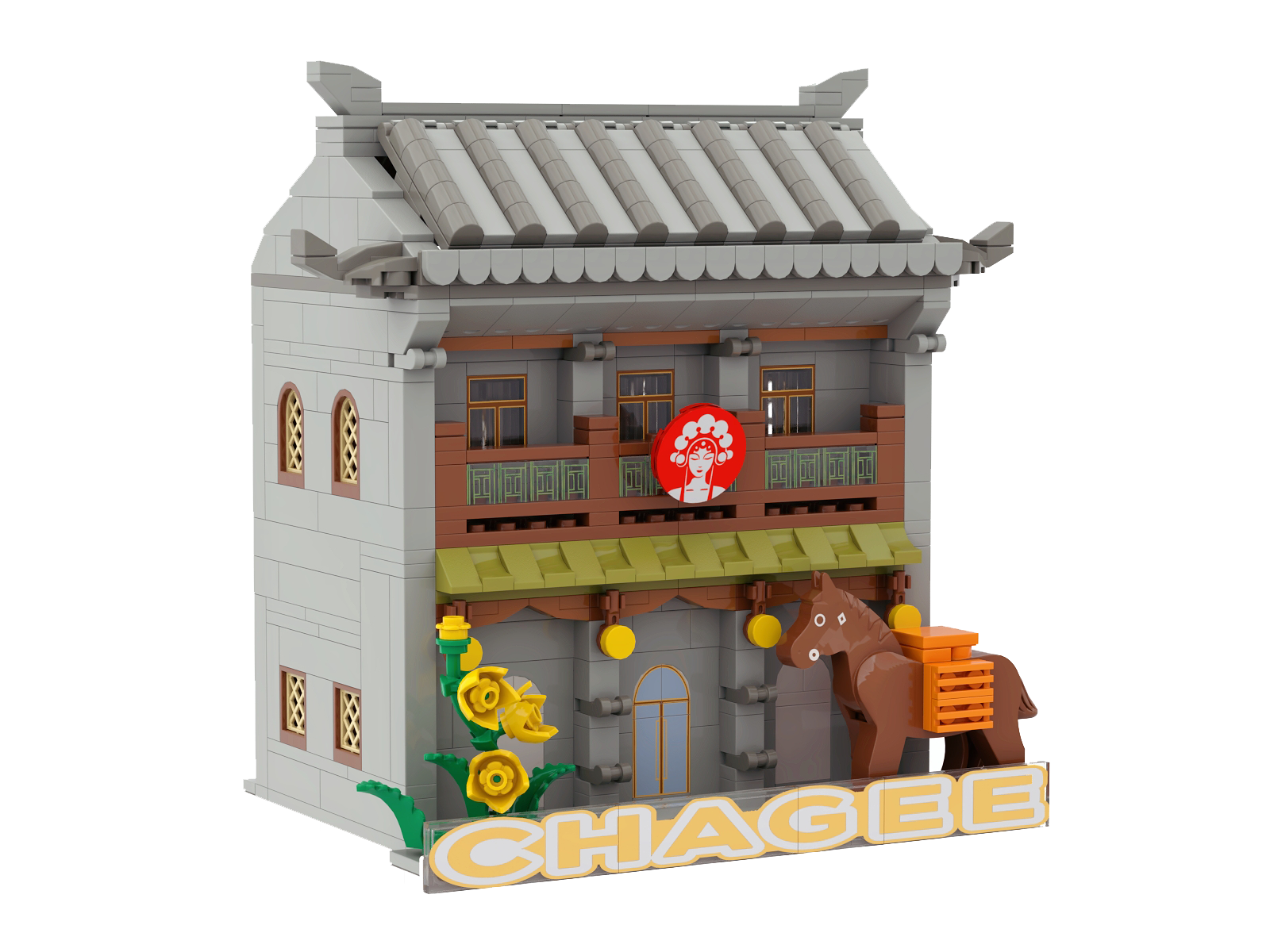 Customized CHAGEE Milk Tea Shop Building Block Set – Iconic Architecture Collectible