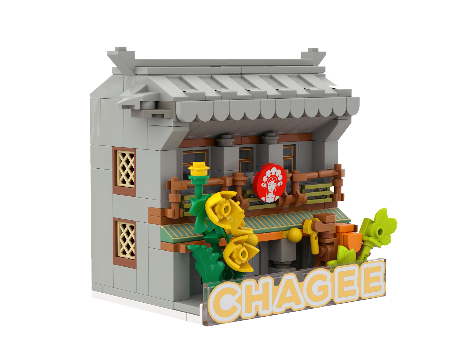 Customized CHAGEE Milk Tea Shop Building Block Set – Iconic Architecture Collectible