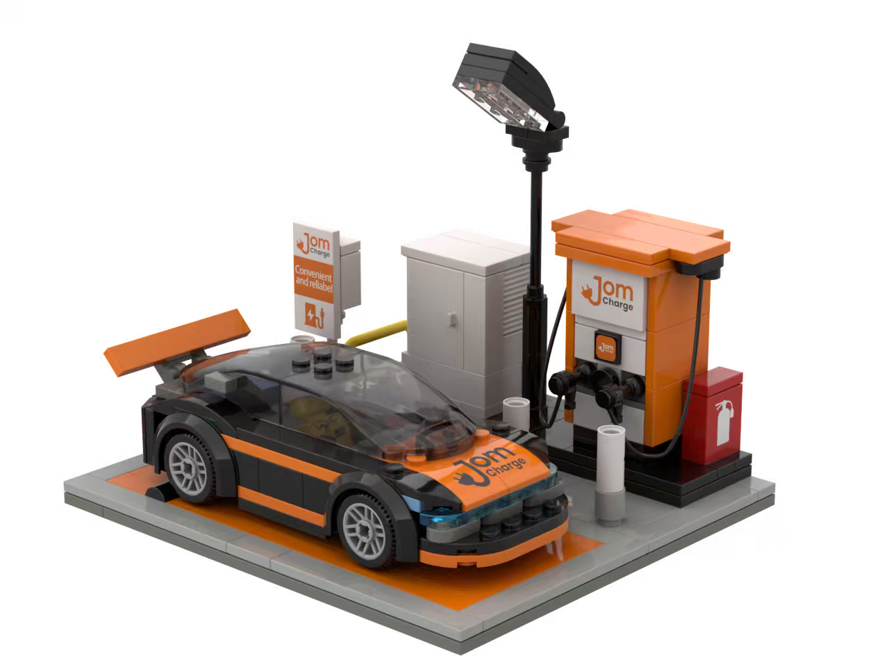 Custom Gas Station Building Block Set – Branded Fuel Station Miniature Model for Corporate Promotion