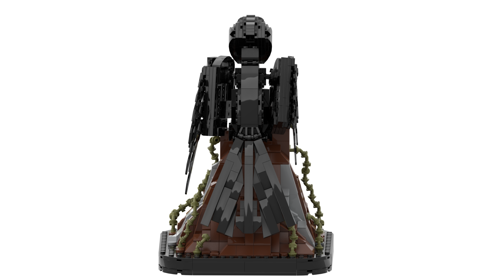 Custom Raven Fantasy Building Block Set – AI Designed Black Raven Display Model