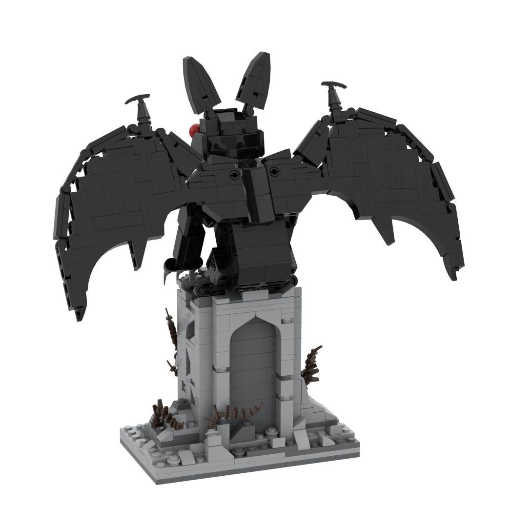 Custom Bat Fantasy Building Block Set – AI Designed Dark Creature Brick Display Model
