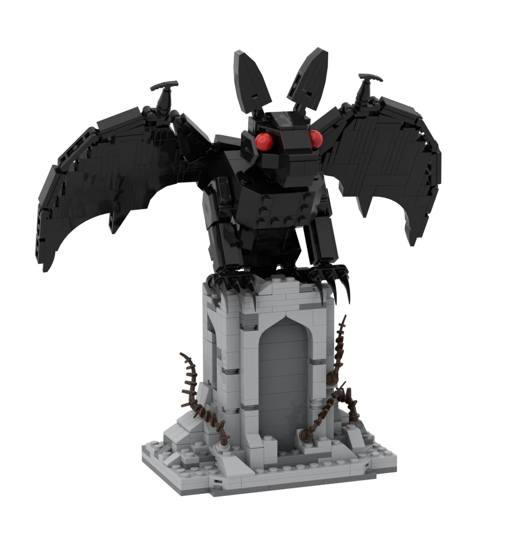 Custom Bat Fantasy Building Block Set – AI Designed Dark Creature Brick Display Model