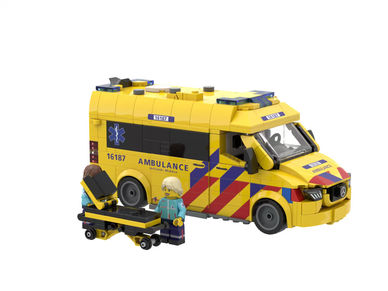 Custom European Rescue Ambulance Building Block Set – Emergency Vehicle Model for Brand Promotion & Collectible Display