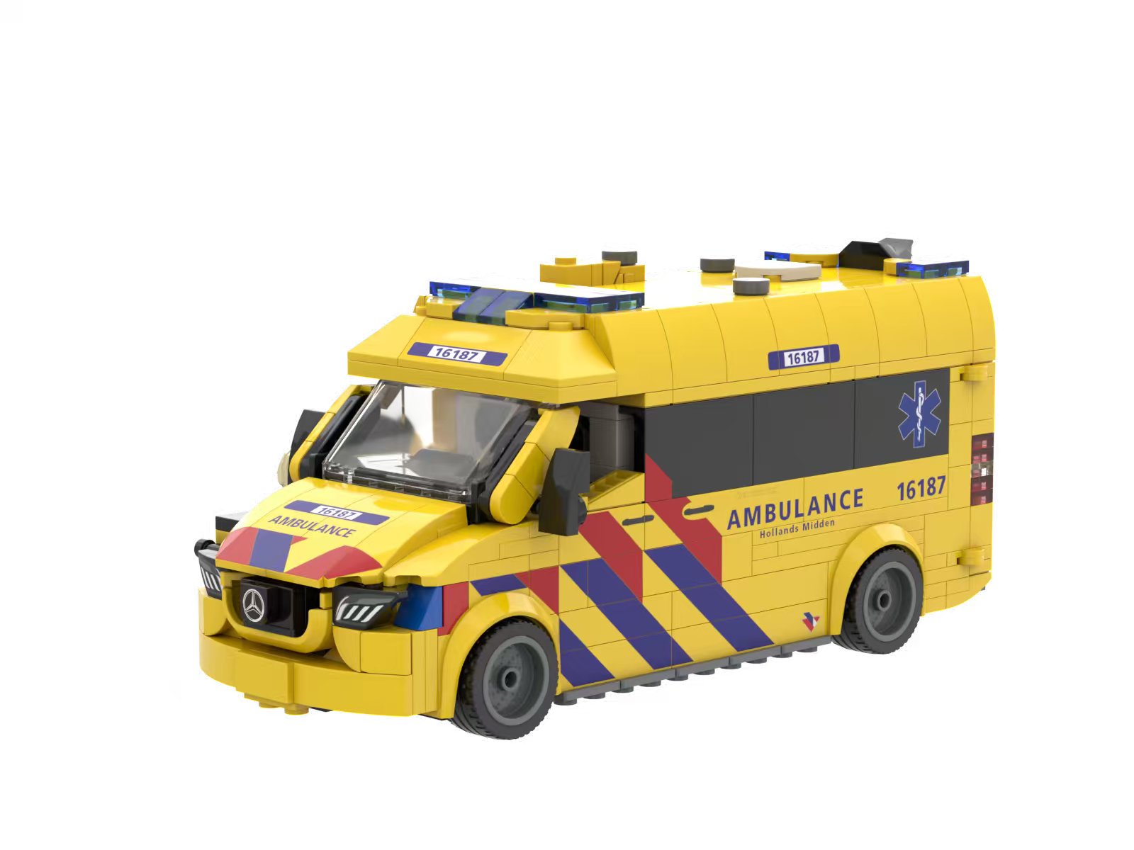 Custom European Rescue Ambulance Building Block Set – Emergency Vehicle Model for Brand Promotion & Collectible Display