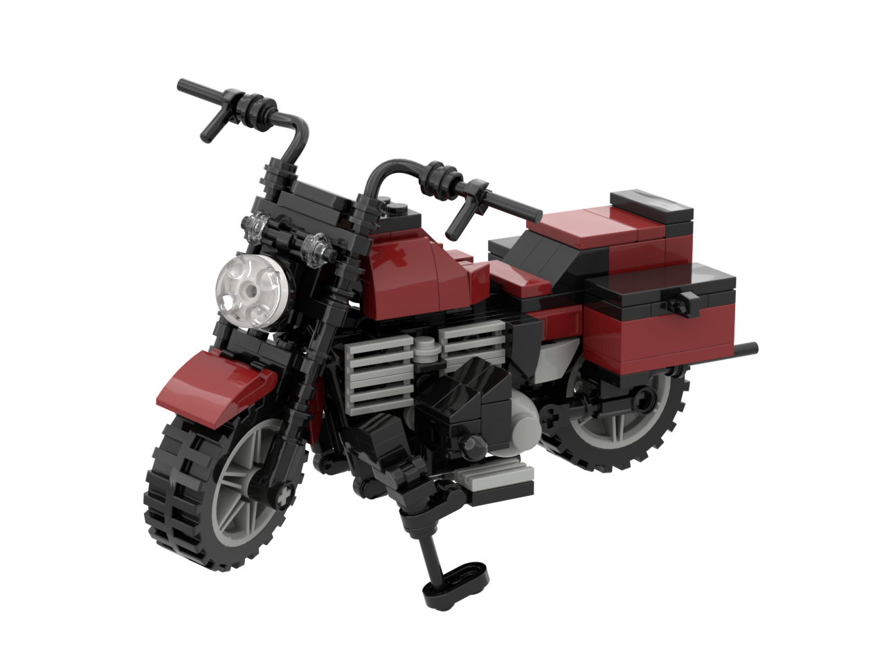 Custom Cruiser Motorcycle Building Block Set – Detailed Vehicle Collectible Model