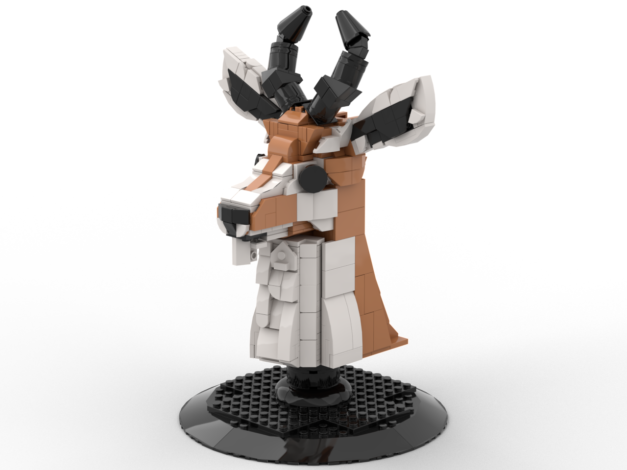 Custom Deer Head Building Block Trophy – Middle East Wildlife Collection