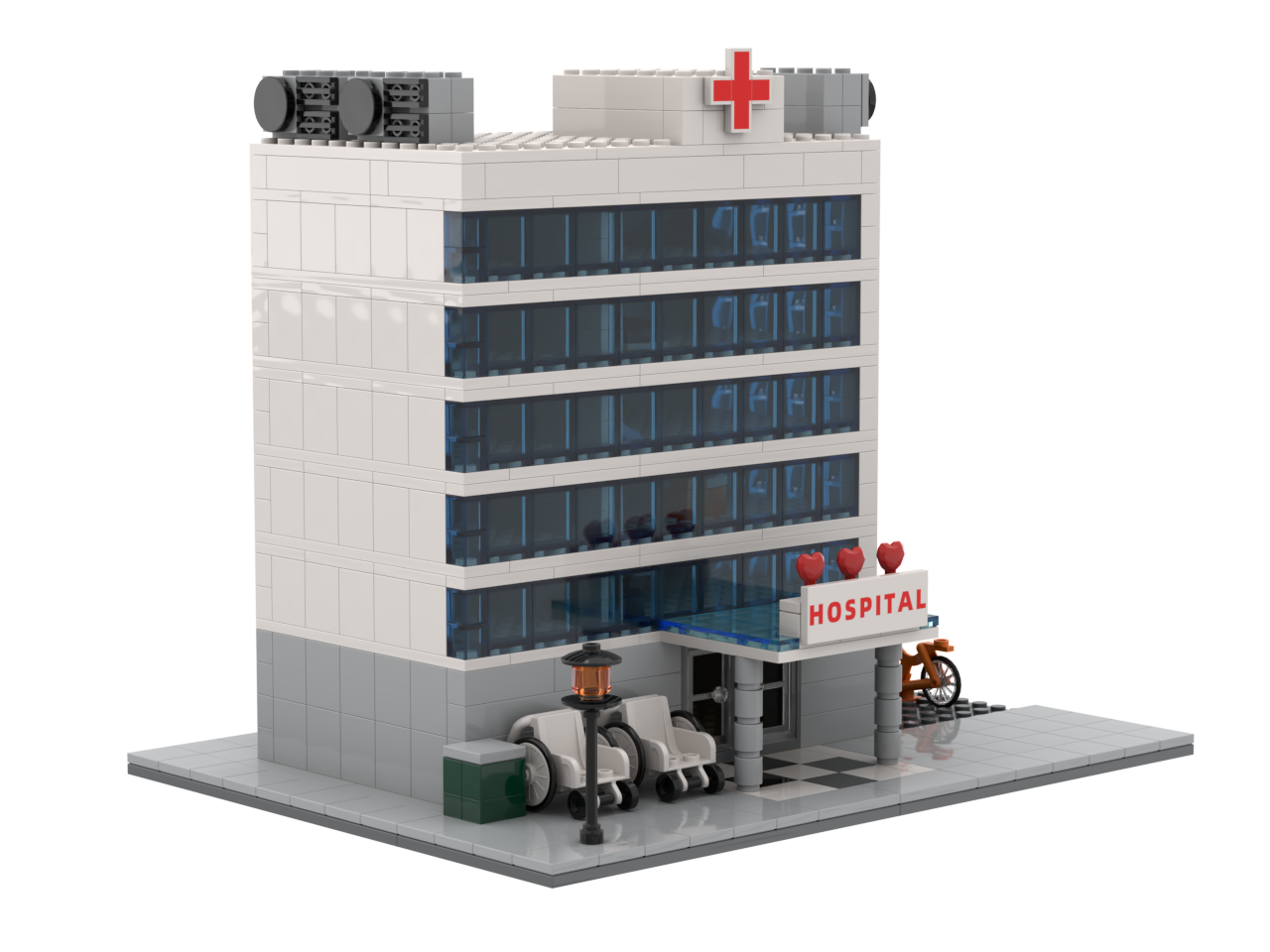 Custom Hospital Building Block Set | Hospital Architecture Brick Model | OEM & ODM Promotional Gift Manufacturer