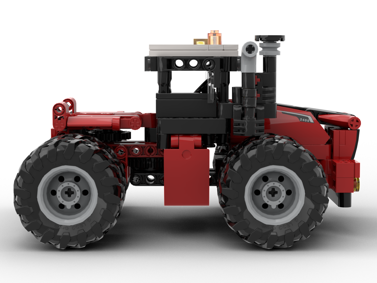 Custom Heavy-Duty Engineering Tractor Building Block Set – Industrial Vehicle Collectible Model (327 PCS)