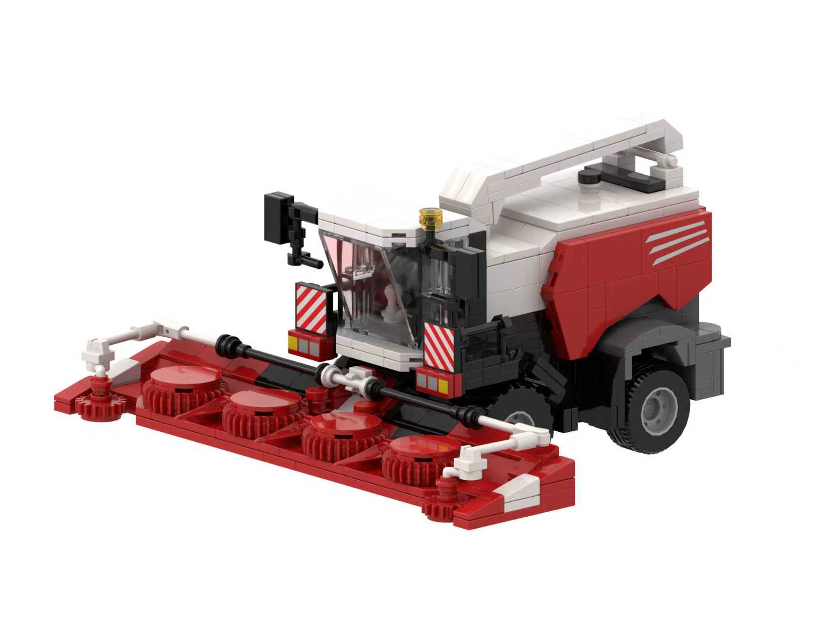 Custom Agricultural Harvester Building Block Set – Professional Farming Vehicle Collectible Model (487 PCS)