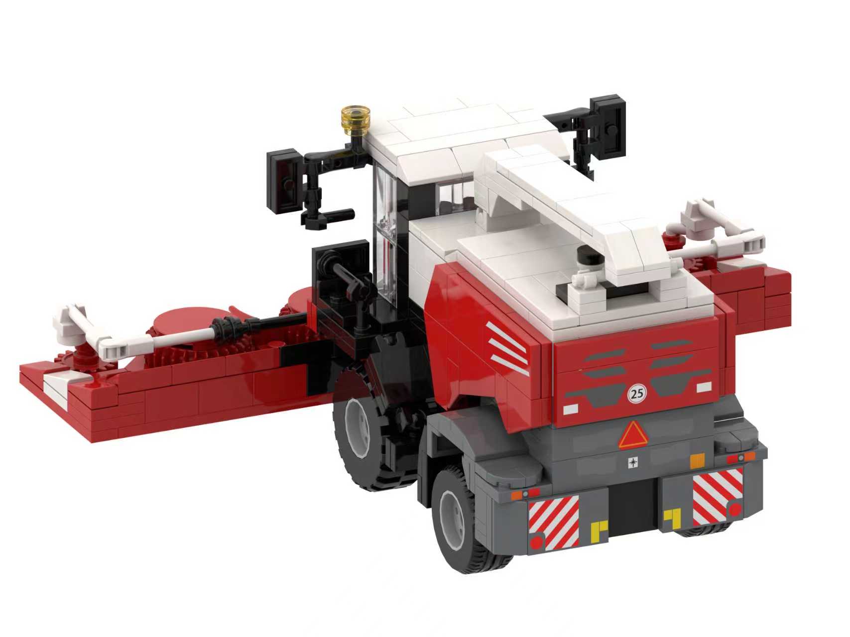 Custom Agricultural Harvester Building Block Set – Professional Farming Vehicle Collectible Model (487 PCS)