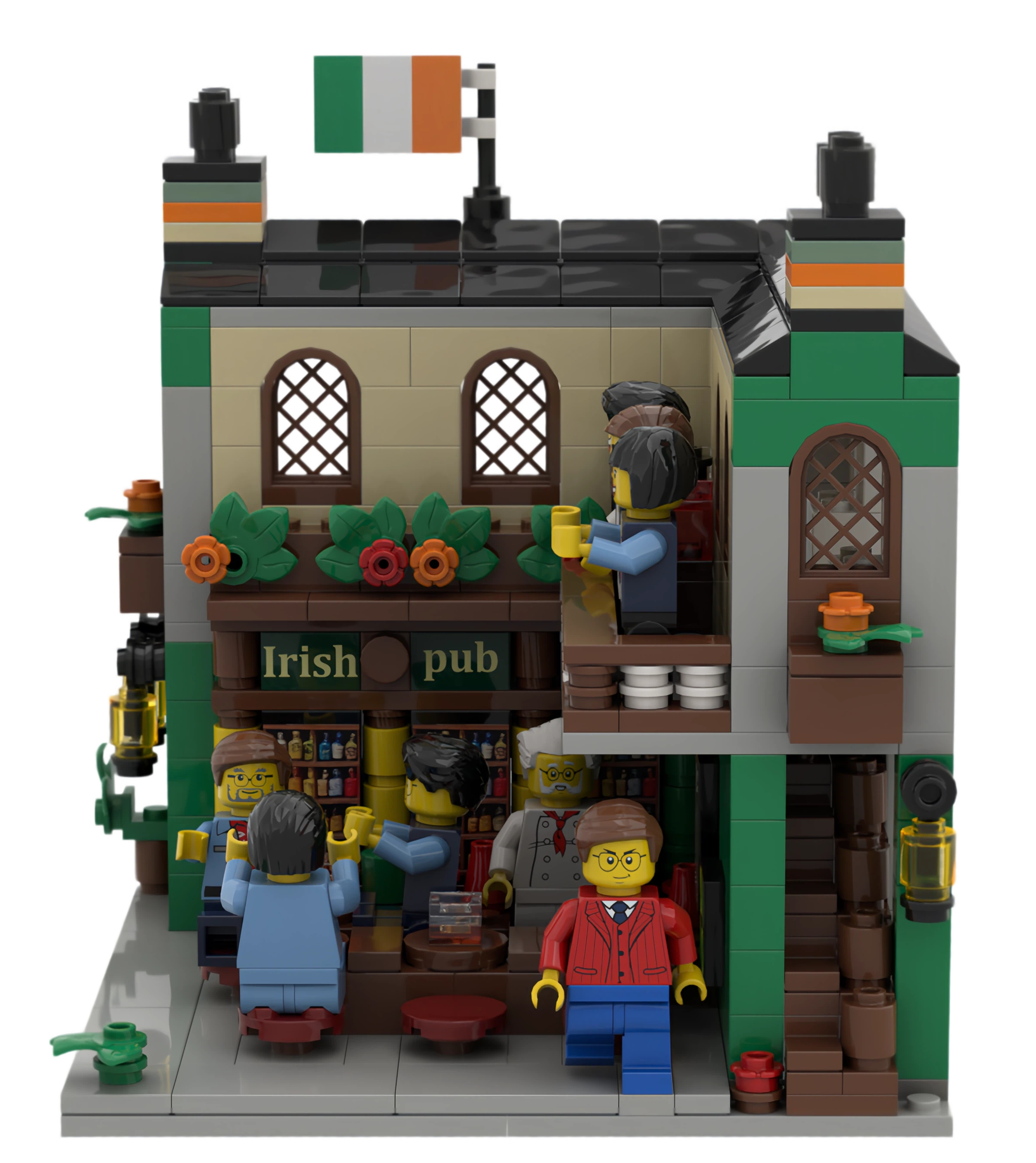 Custom Irish Pub Building Block Set – Mini Bar Architecture Collection