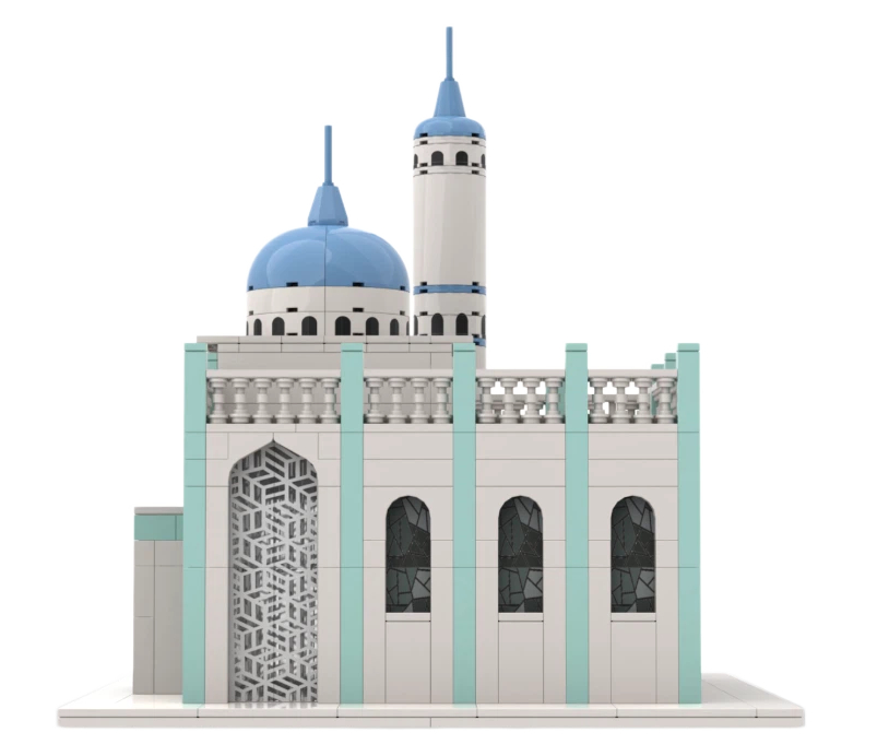 Custom European Castle Building Block Set – Mini Architectural Model Collection