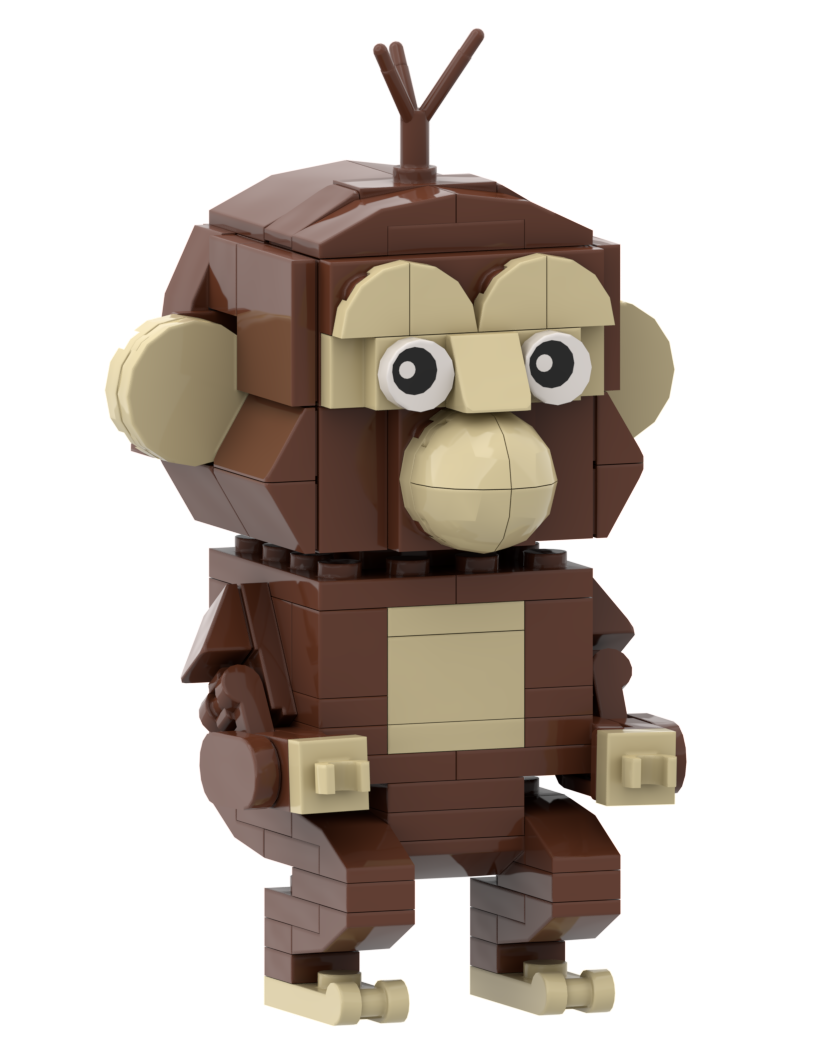 Custom Monkey Building Block Set – Mini Animal Model Collection